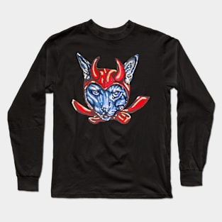 Devil Cat Long Sleeve T-Shirt